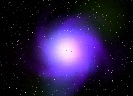 скриншот со спиралью, звёздами и центричностью зарядов