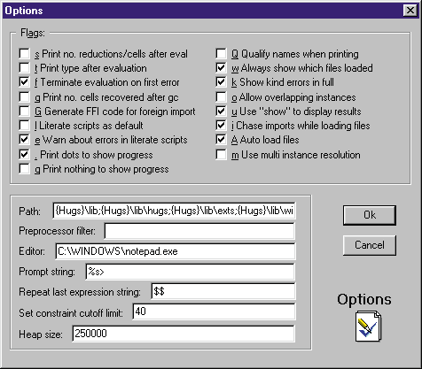 Рис. П1. Диалоговое окно установка параметров ИС