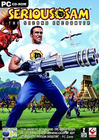 Сэм Стоун на обложке Serious Sam: The Second Encounter