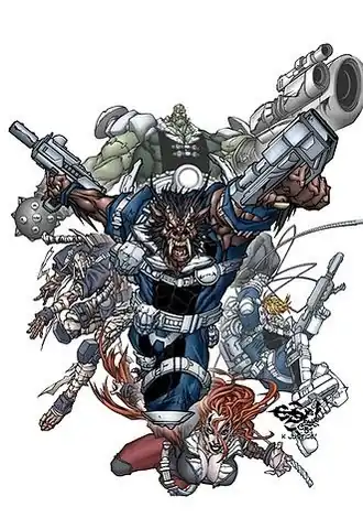 Промоизображение с обложки выпуска Nick Fury's Howling Commandos #1 (декабрь 2005), художник Эдуардо Франциско.