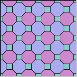 Усечённый квадратный паркет 4.8.8