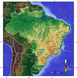 рельеф Бразилии